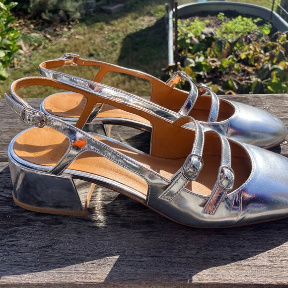 Sezane Paula Babies Silver Mirror - Size 8 - Picture 2 of 5